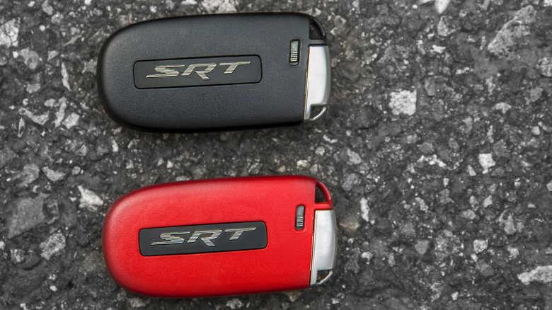 Dodge SRT two key fobs