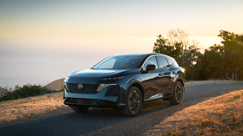 2026 Nissan Murano parked on coastal street, front-left 3/4 view