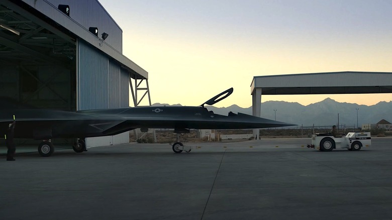Darkstar in hangar from Top Gun: Maverick