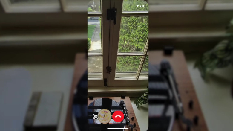 Be My Eyes app in use.