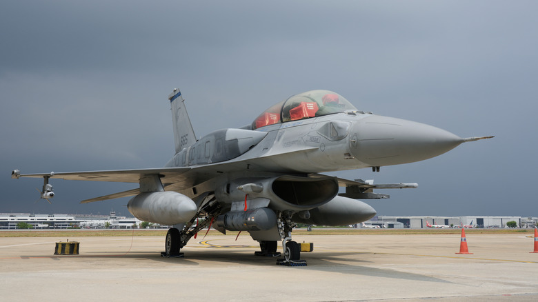 F16 parked on tarmac
