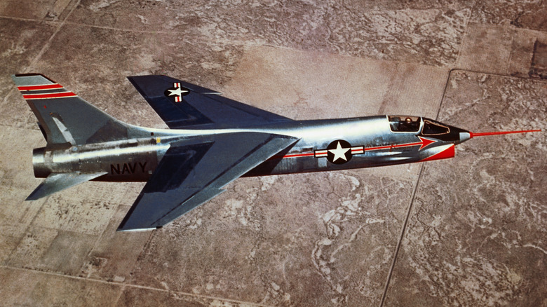 The Vought XF8U, the experimental version of what would become the Vought F-8 Crusader.
