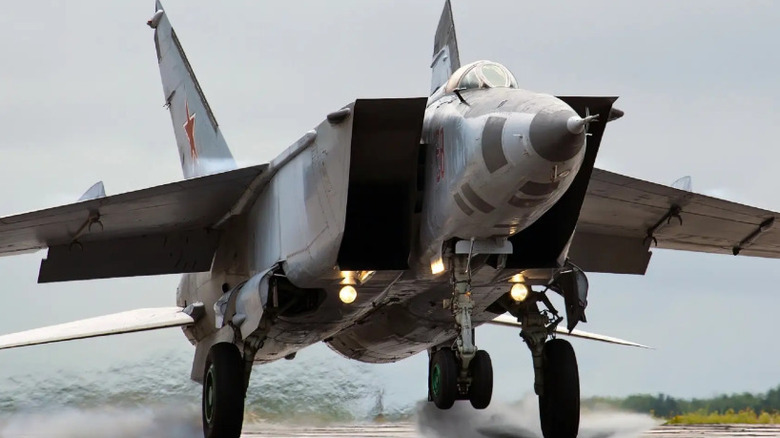 A MiG-25 FOXBAT in operation.