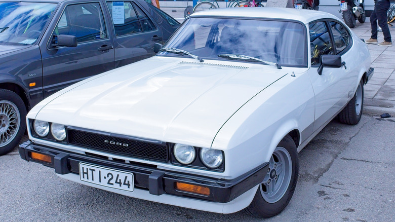 A Ford Capri III parked in a parking space