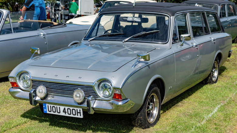 A vintage Ford Corsair at an local car event