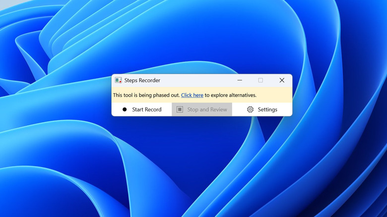 steps recorder running on Windows 11