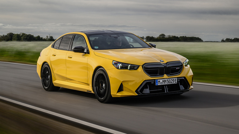 BMW M5 Sedan on the road