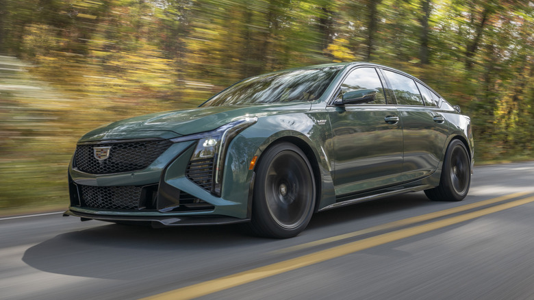 2026 Cadillac CT5-V Blackwing driving at speed