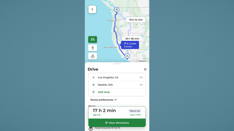 MapQuest map use example