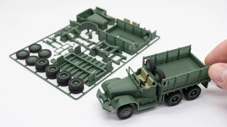 Army Truck Kit Card on white background