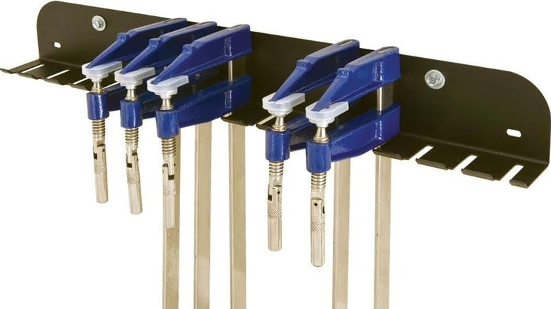 clamp rack on the white background