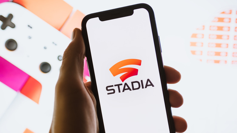 Google Stadia app on an iPhone