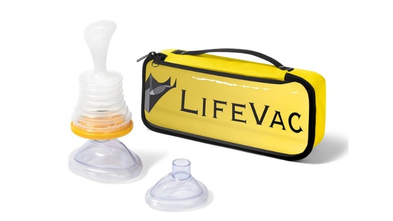 A LifeVac Travel Kit in front of a whit background