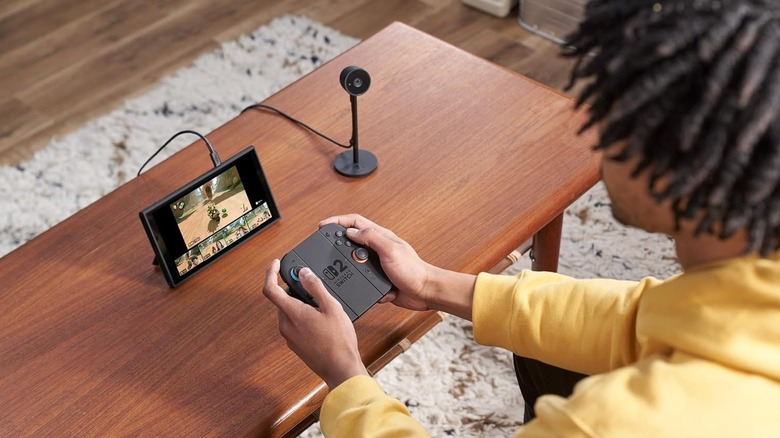 kid using the Nintendo switch camera