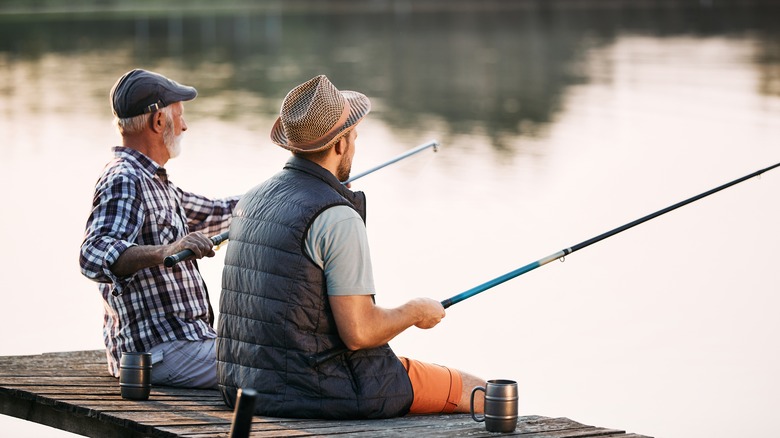 Men fishing on jetty