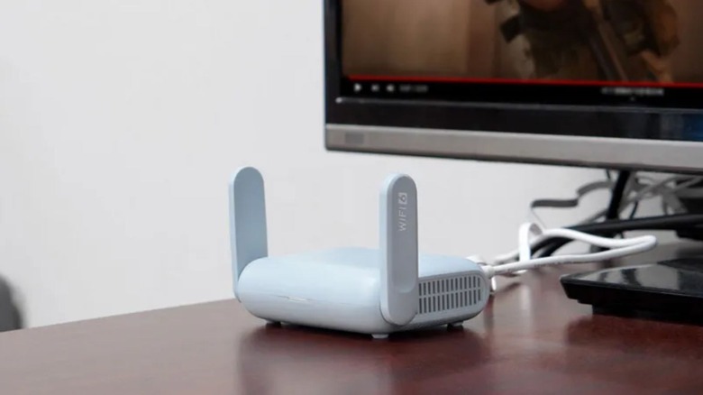 GL.iNet GL-MT3000 Beryl AX Travel Router on table