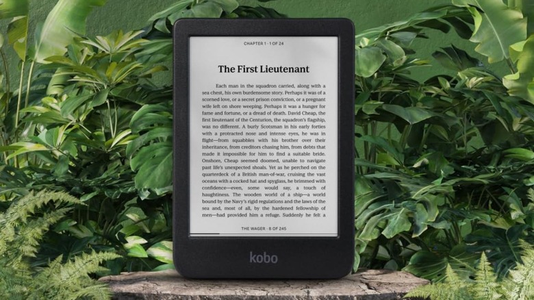 Kobo Clara BW in decorative forest background