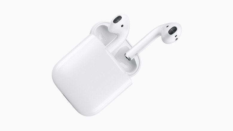The original AirPods on a white background