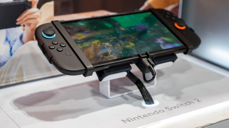 Nintendo Switch 2 console on display at a store