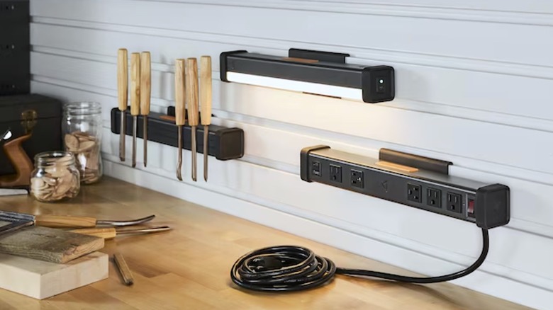 Gladiator light illuminating a work space