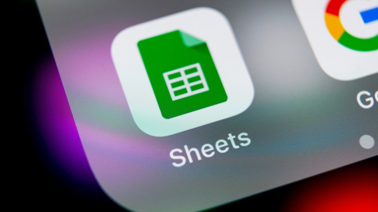 Google Sheets on a cell phone
