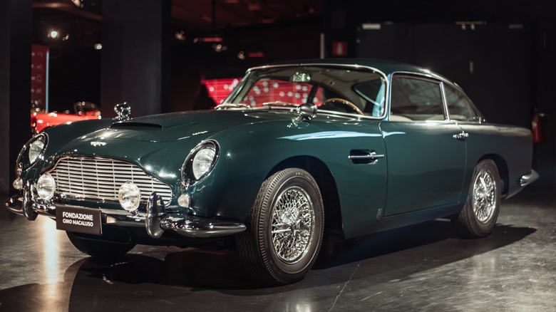 A British Racing Green Aston Martin