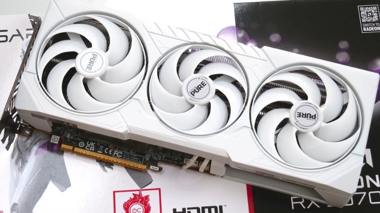 White Sapphire Radeon RX 9070 on its box.