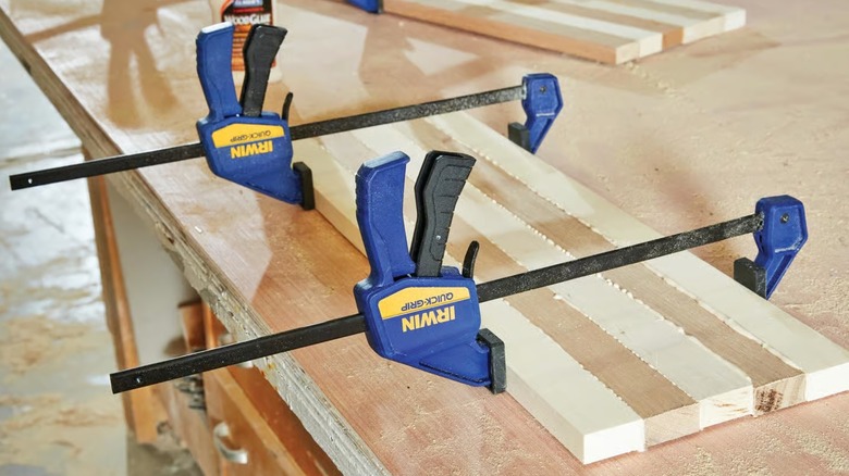 Irwin clamps in action