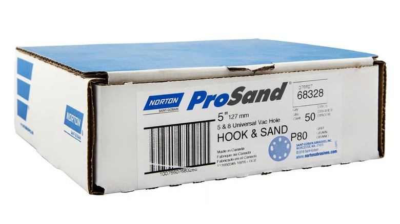 box of Norton sanding discs