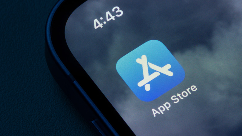 App Store icon is seen on an iPhone.