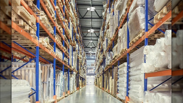 Braun 8,000-lumen Motion Sensor Shop Lights illuminating a warehouse