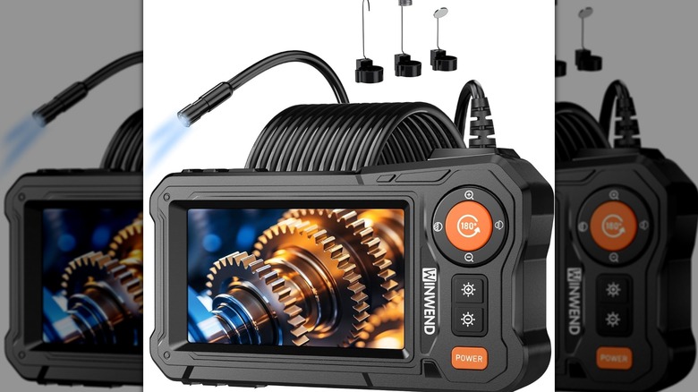 A Winwend Endoscope Camera and Light and its accessories.