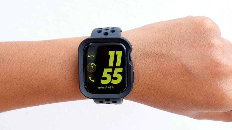 Apple Watch with case
