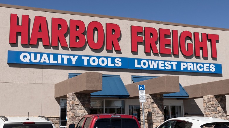 Harbor Freight sign on building