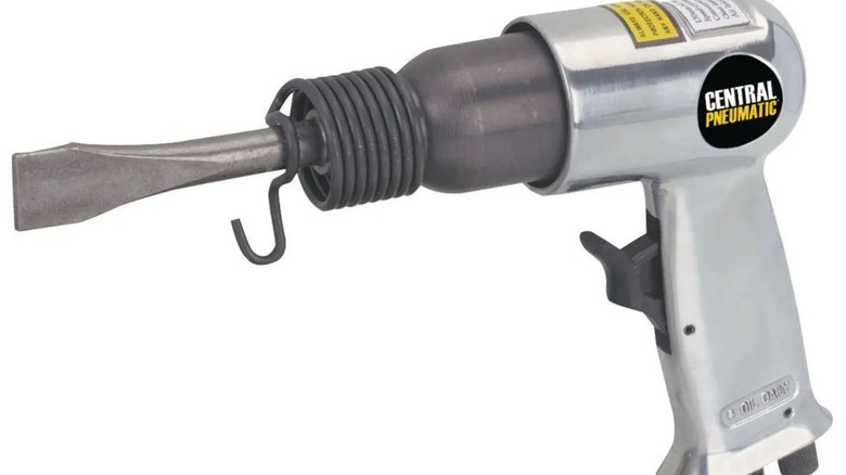 A stock image of a Central Pneumatic air hammer.