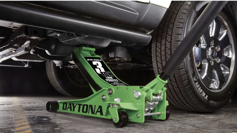 floor jack lifting car