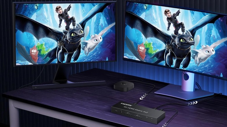 two monitors with same output