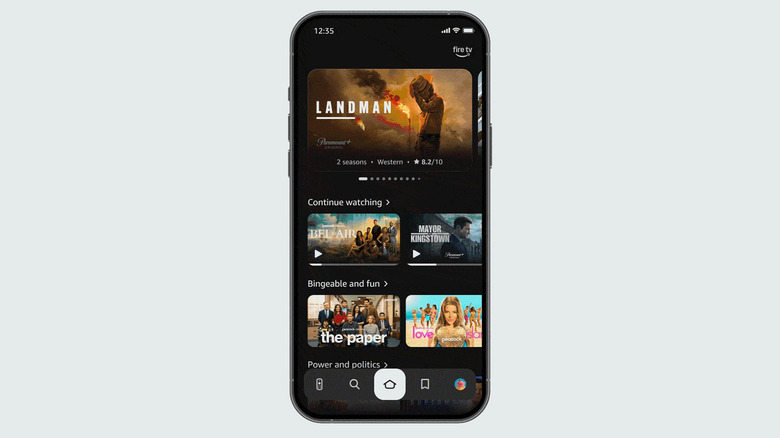 New Fire TV app on an iPhone