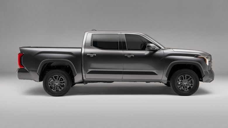 gray 2023 Toyota Tundra side view