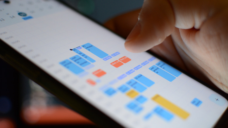 Events in the Google Calendar app on a mobile phone.