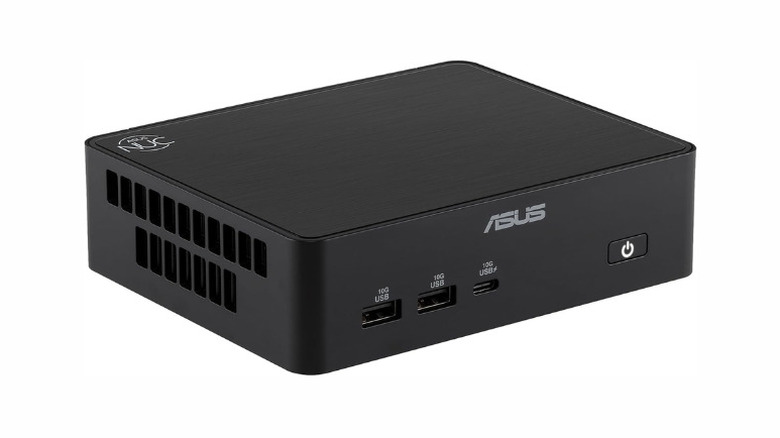 A black Asus NUC 16 Pro Mini PC