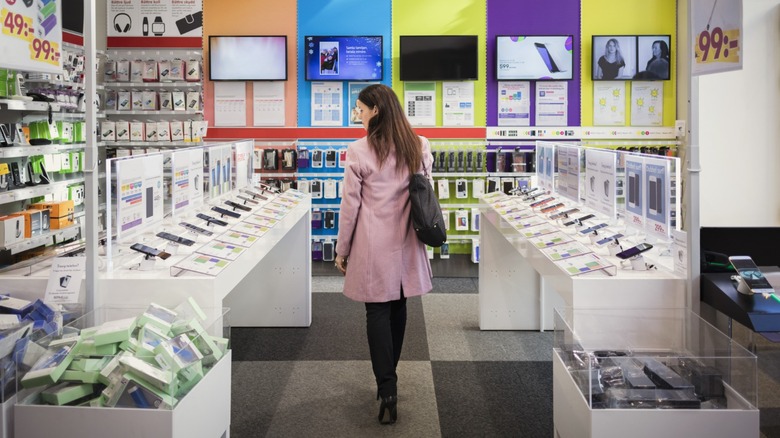 expensive gadgets on sale in a store
