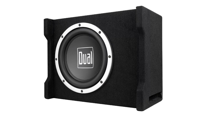 Dual Electronics subwoofer in AutoZone customer's vehicle