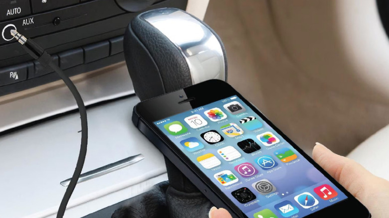 Premier Bluetooth Auxiliary Receiver plugged into vehicle