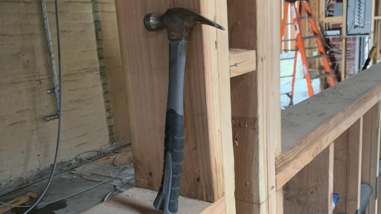Harbor Freight Pittsburgh hammer on job site
