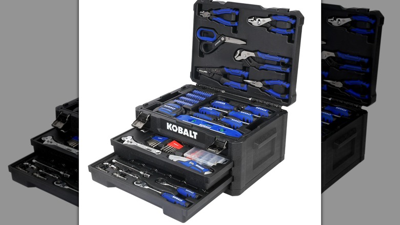 Kobalt 228-piece Household Tool Set with Folding Case on a white background