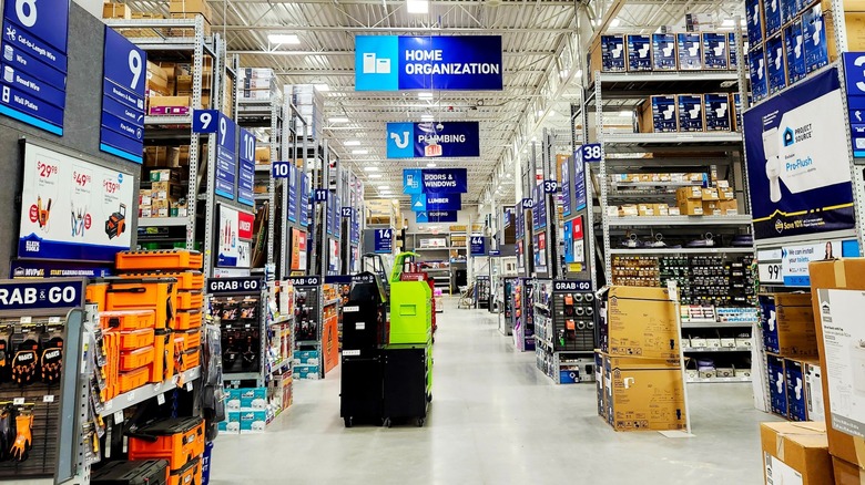 Inside a Lowe's store