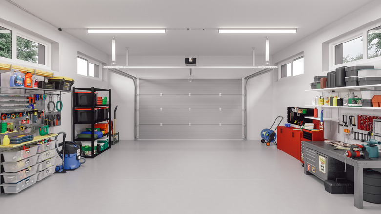 Picture showing a clean, organized garage