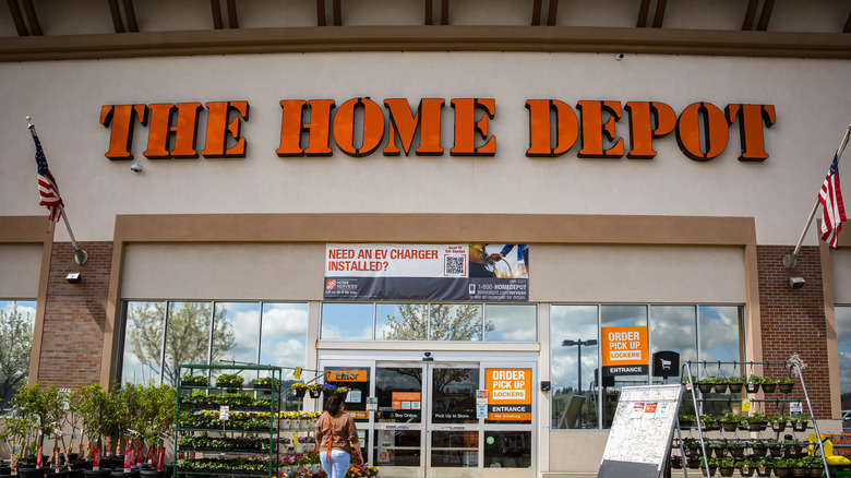 exterior of home depot store