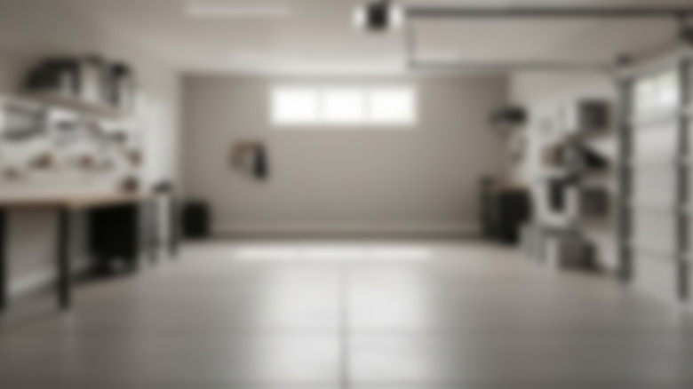 Stylized picture showing a clean home garage